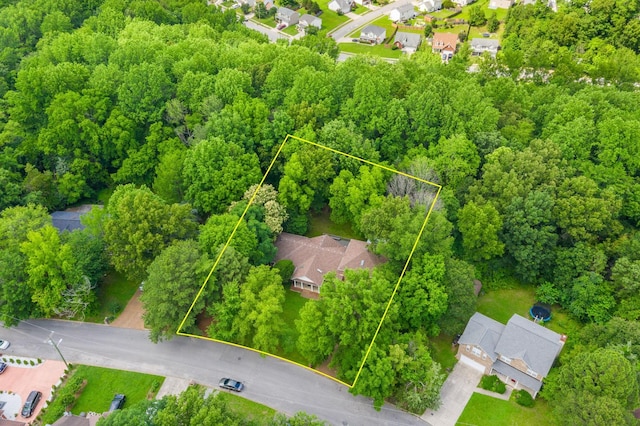 2520 Johnson Ridge Rd, Antioch, TN 37013 - aerial view of residential area featuring property boundaries highlighted