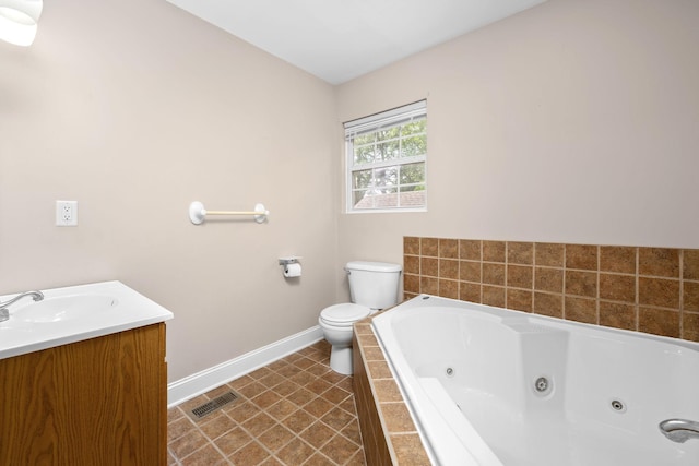 2520 Johnson Ridge Rd, Antioch, TN 37013 - full bath with baseboards, a jetted tub, toilet, and vanity