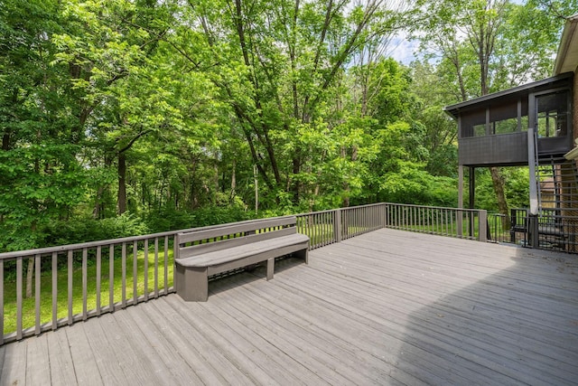 2520 Johnson Ridge Rd, Antioch, TN 37013 - deck featuring a forest view