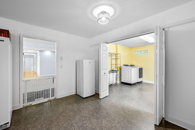 2520 Johnson Ridge Rd, Antioch, TN 37013 - living area with independent washer and dryer and baseboards