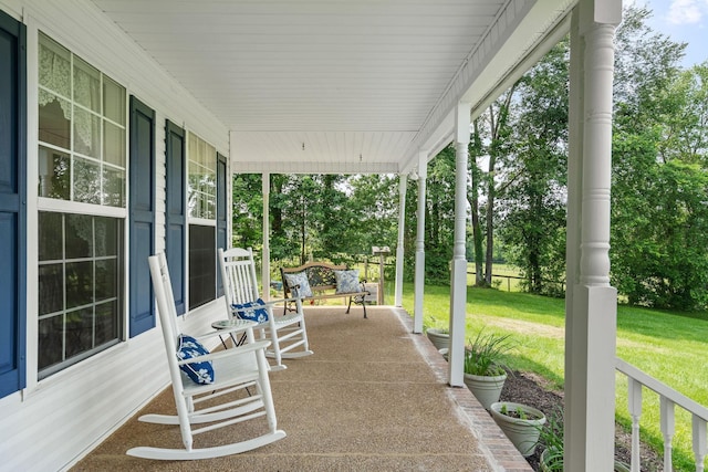4291 Skelley Rd, Santa Fe, TN 38482 - porch featuring a lawn