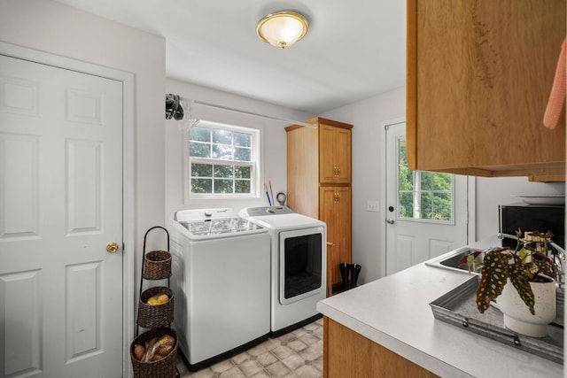 4291 Skelley Rd, Santa Fe, TN 38482 - washroom featuring separate washer and dryer and cabinet space