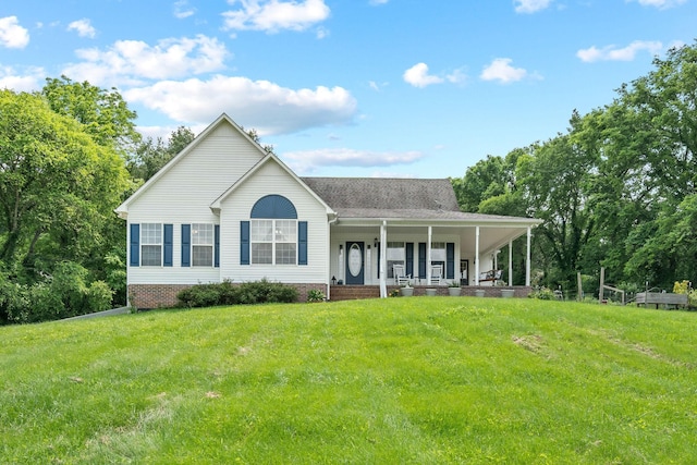 4291 Skelley Rd, Santa Fe, TN 38482 - view of front facade with a porch and a front yard