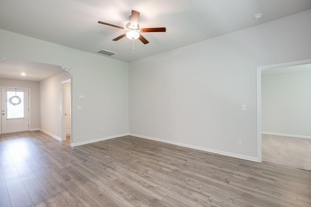 1003 Autumnwood Dr, Dickson, TN 37055 - spare room with ceiling fan and light wood finished floors