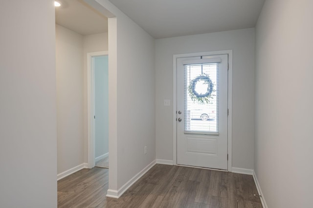 1003 Autumnwood Dr, Dickson, TN 37055 - entryway featuring dark wood-style floors and baseboards