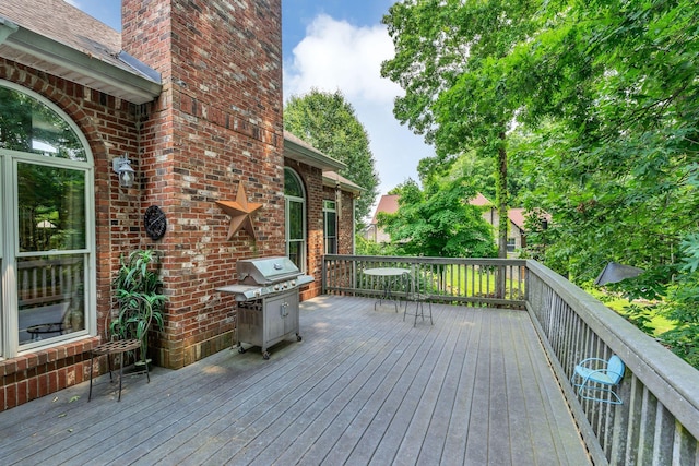 4090 Ironwood Dr, Greenbrier, TN 37073 - wooden deck with grilling area