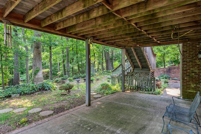 4090 Ironwood Dr, Greenbrier, TN 37073 - view of patio featuring stairs