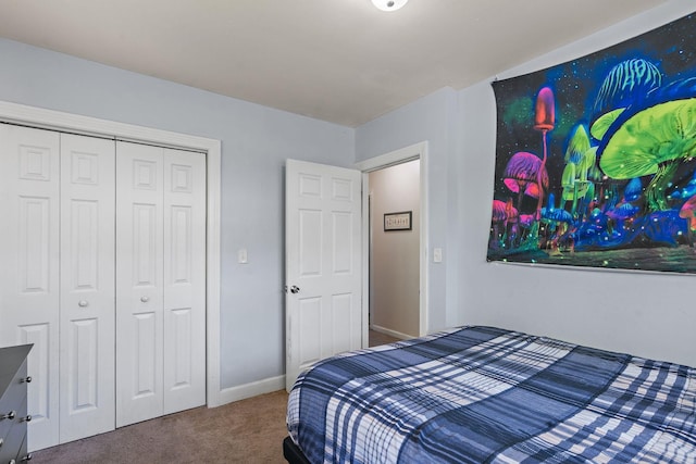 1618 Woodside Dr, Lebanon, TN 37087 - bedroom with carpet floors, a closet, and baseboards