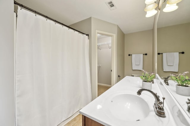 4219 Zephyr Ct, Murfreesboro, TN 37128 - bathroom with double vanity and curtained shower