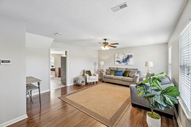 4219 Zephyr Ct, Murfreesboro, TN 37128 - living room with ceiling fan, wood finished floors, and baseboards
