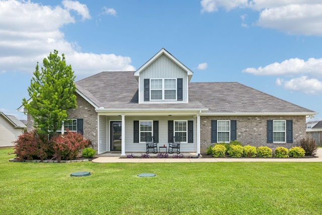 4219 Zephyr Ct, Murfreesboro, TN 37128 - view of front of home with a porch, a front yard, and brick siding