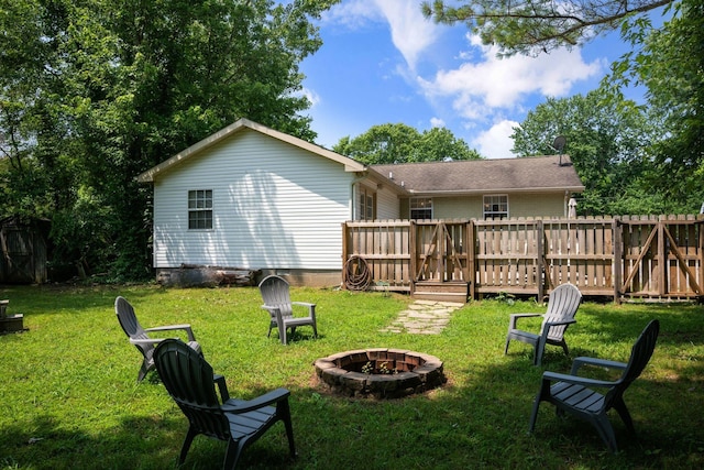 7116 Meadow View Dr, Fairview, TN 37062 - back of house featuring a fire pit
