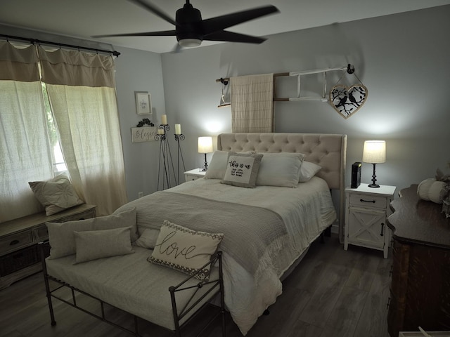 1140 Morriswood Dr, Joelton, TN 37080 - bedroom with wood finished floors and ceiling fan