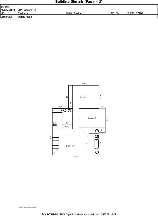 907 Paddock Park, Nashville, TN 37220 - floor plan / room layout
