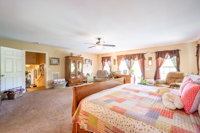 222 Bennie Camp Rd, Dunlap, TN 37327 - carpeted bedroom featuring a ceiling fan