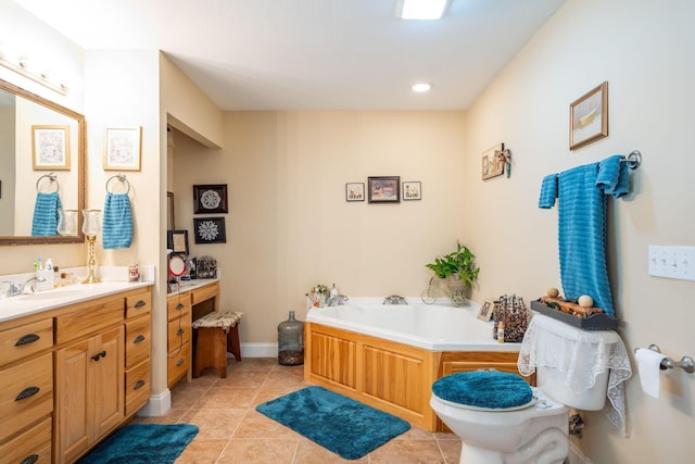 222 Bennie Camp Rd, Dunlap, TN 37327 - full bath with vanity, a bath, tile patterned floors, and toilet