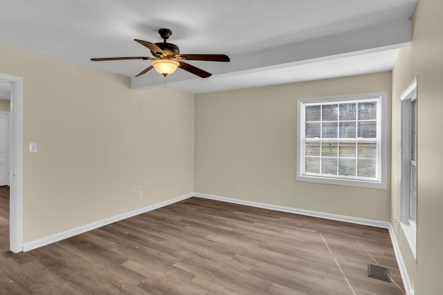 806 Drummond Dr, Nashville, TN 37211 - spare room with a ceiling fan, wood finished floors, and baseboards