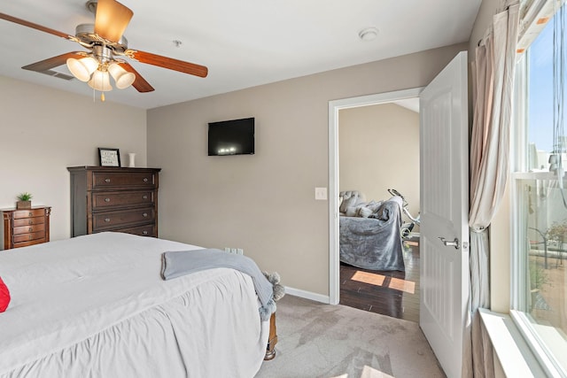 1071 Muna Ct, Spring Hill, TN 37174 - bedroom featuring light colored carpet, baseboards, and a ceiling fan