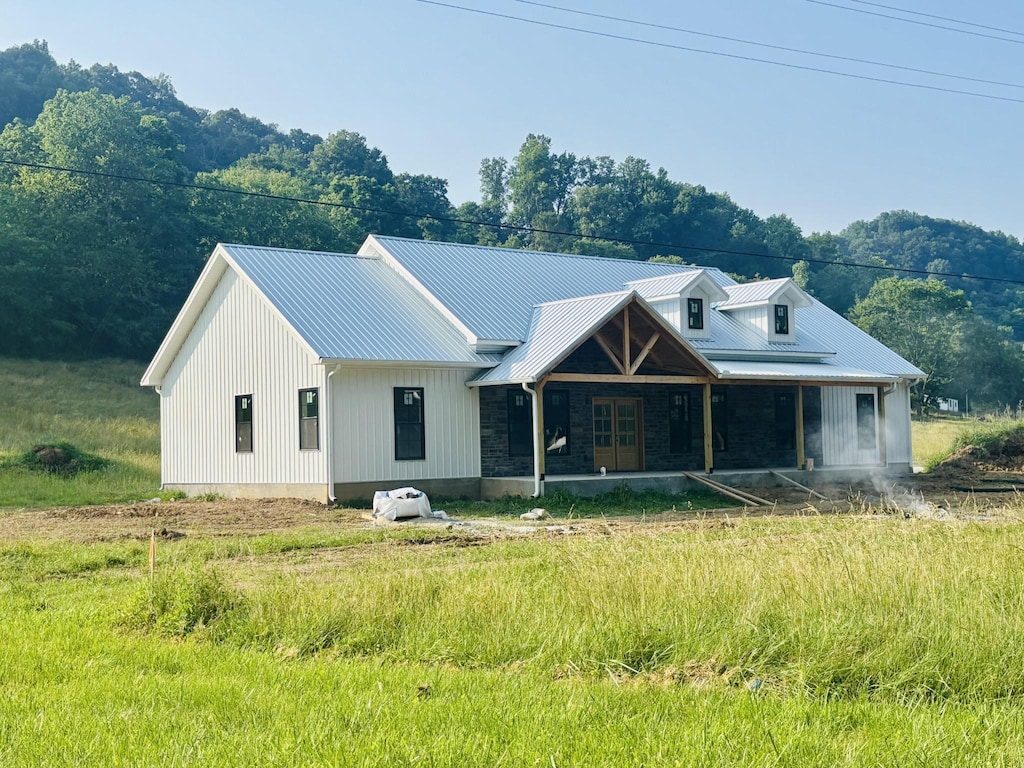 53 Kemp Hollow Rd, Pleasant Shade, TN 37145 - view of front of home featuring metal roof and a porch