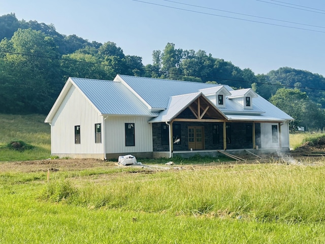 53 Kemp Hollow Rd, Pleasant Shade, TN 37145 - view of front of home featuring metal roof and a porch