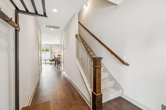 2342 N Tennessee Blvd Unit 1203, Murfreesboro, TN 37130 - staircase featuring wood finished floors, recessed lighting, and baseboards