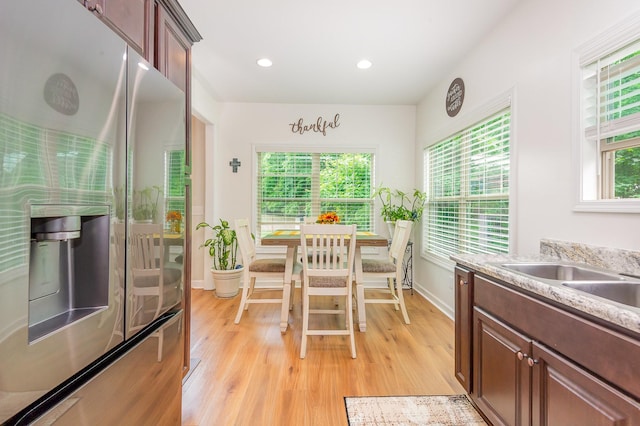 3045 Tacoma Ln, Goodlettsville, TN 37072 - dining space featuring light wood-type flooring, recessed lighting, and baseboards
