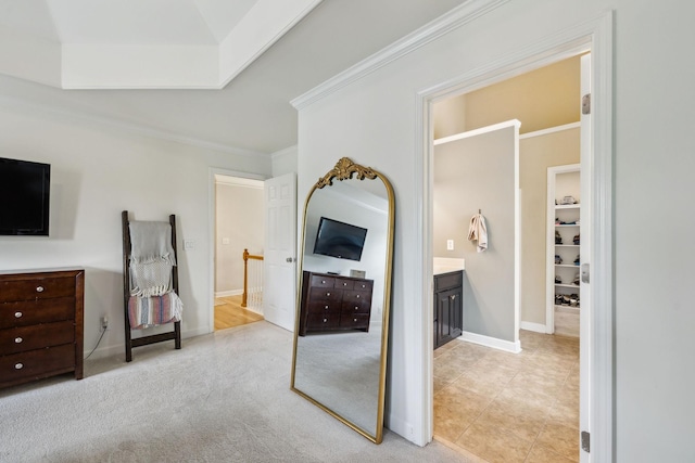 2005 Keene Cir, Spring Hill, TN 37174 - unfurnished bedroom with ornamental molding, baseboards, and light carpet