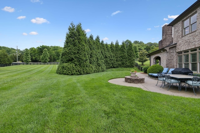 4620 Nadine Ln, Franklin, TN 37064 - view of grassy yard with a patio