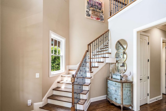 1706 Townsend Blvd, Franklin, TN 37064 - stairs featuring a high ceiling and wood finished floors