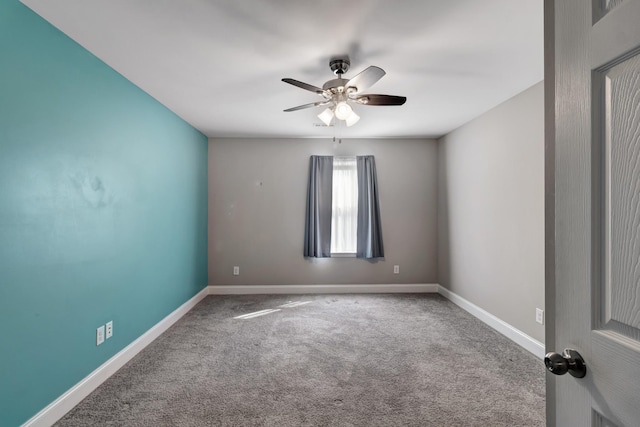 566 Oakvale Ln, Mount Juliet, TN 37122 - empty room with a ceiling fan, carpet flooring, and baseboards