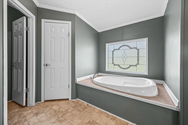 125 Fitzgerald Ave, Celina, TN 38551 - full bathroom featuring crown molding and a garden tub