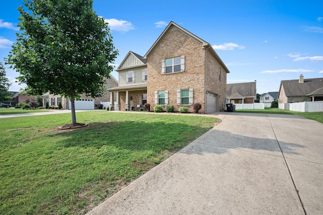 1113 Dunkirk Ln, Murfreesboro, TN 37129 - view of front of home with driveway, a garage, and brick siding