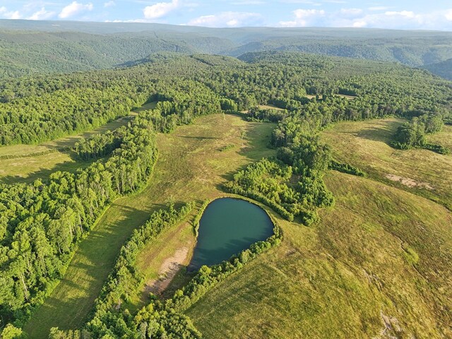 0 Fletcher Rd, Gruetli Laager, TN 37339 - aerial overview of property's location featuring a heavily wooded area and a water and mountain view