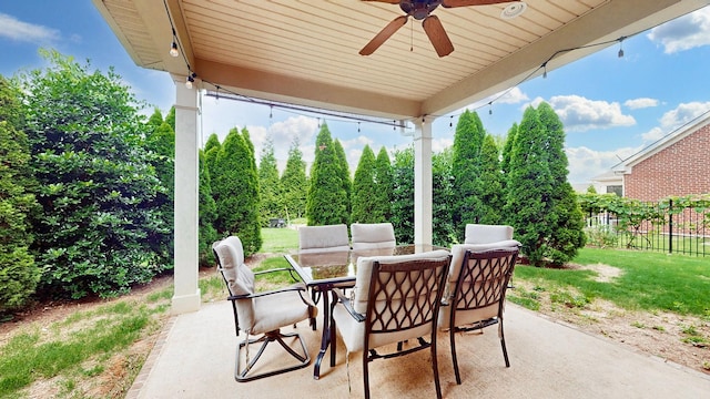 5127 Heroes Ln, Murfreesboro, TN 37129 - view of patio with a ceiling fan and outdoor lounge area