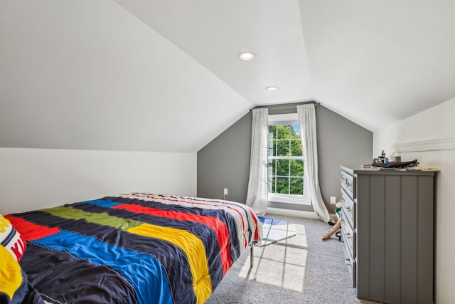 303 Avondale Dr, Franklin, TN 37064 - bedroom with vaulted ceiling, carpet flooring, and recessed lighting