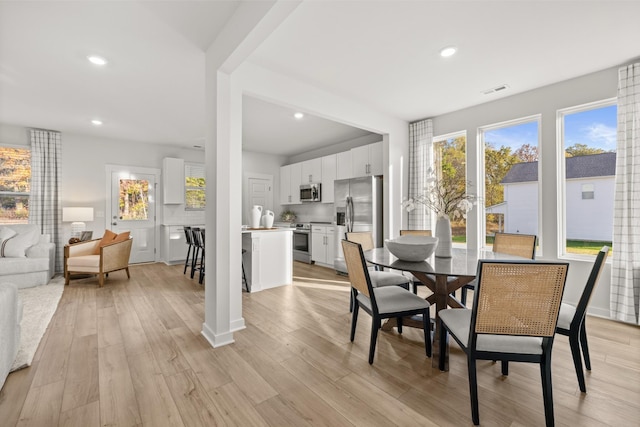 7218 Hanworth St, Fairview, TN 37062 - dining space featuring light wood-style flooring and recessed lighting