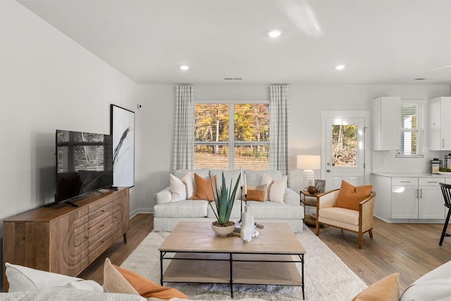 7218 Hanworth St, Fairview, TN 37062 - living area with light wood-type flooring and recessed lighting