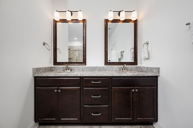 2743 Crowne Pointe Dr, Murfreesboro, TN 37130 - full bath featuring double vanity, baseboards, and a shower
