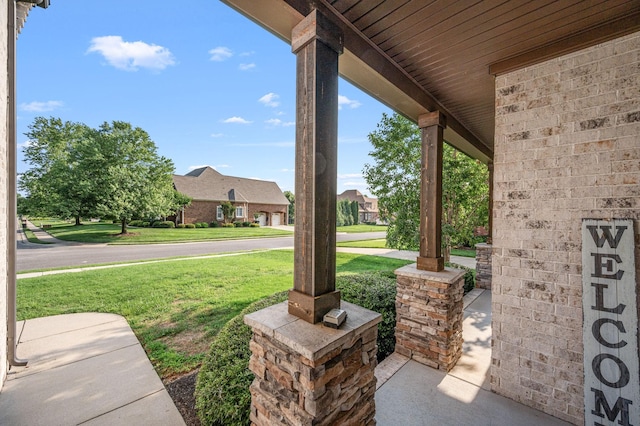 2743 Crowne Pointe Dr, Murfreesboro, TN 37130 - porch featuring a yard and a residential view