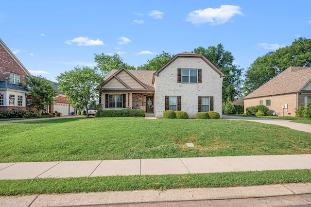 2743 Crowne Pointe Dr, Murfreesboro, TN 37130 - view of front of home featuring a front yard and brick siding
