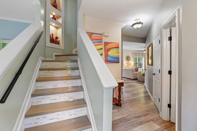 1514 Cardinal Ln, Mount Juliet, TN 37122 - staircase featuring wood finished floors