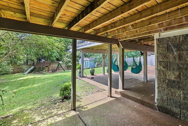 1514 Cardinal Ln, Mount Juliet, TN 37122 - view of patio with an outbuilding