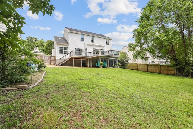 1514 Cardinal Ln, Mount Juliet, TN 37122 - rear view of house featuring stairway, a wooden deck, and a gate