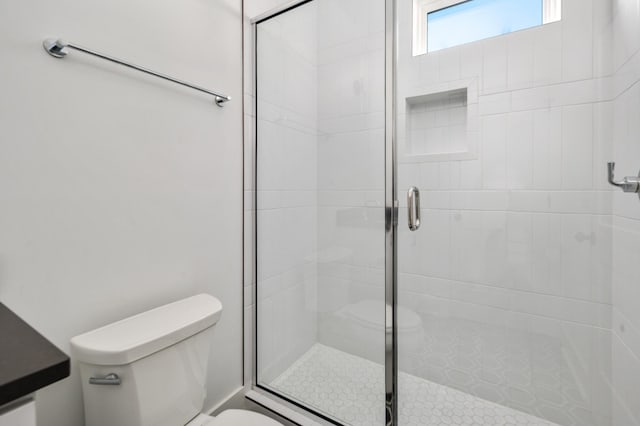 107 E 9th St Unit D7, Columbia, TN 38401 - bathroom with toilet, a stall shower, and vanity
