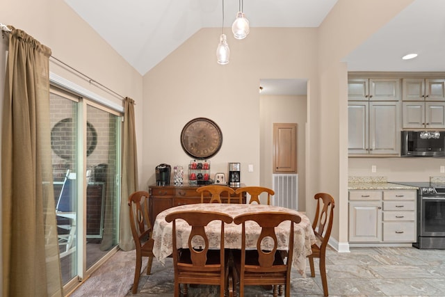 3006 Gracie Ann Dr, Greenbrier, TN 37073 - dining space with lofted ceiling and baseboards