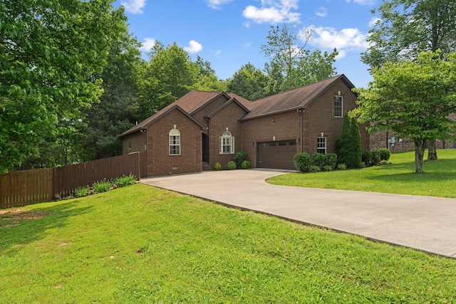 3006 Gracie Ann Dr, Greenbrier, TN 37073 - view of front of home with brick siding, a garage, and concrete driveway