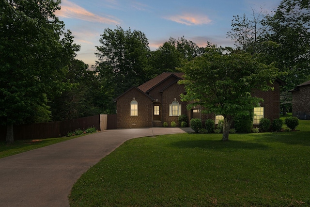 3006 Gracie Ann Dr, Greenbrier, TN 37073 - view of front facade with concrete driveway and brick siding