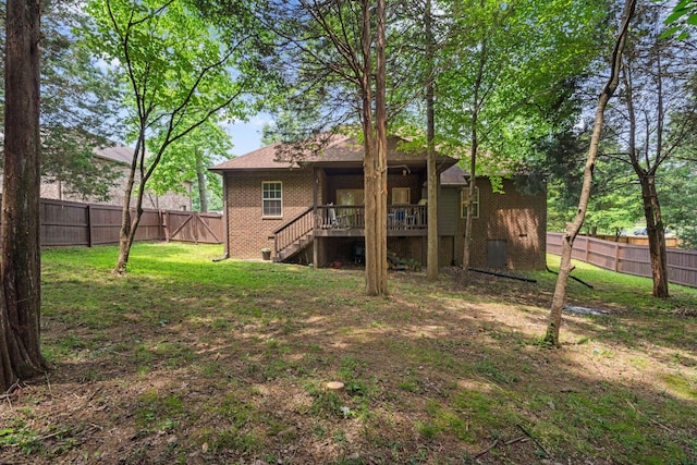 3006 Gracie Ann Dr, Greenbrier, TN 37073 - rear view of house featuring stairs, brick siding, and crawl space