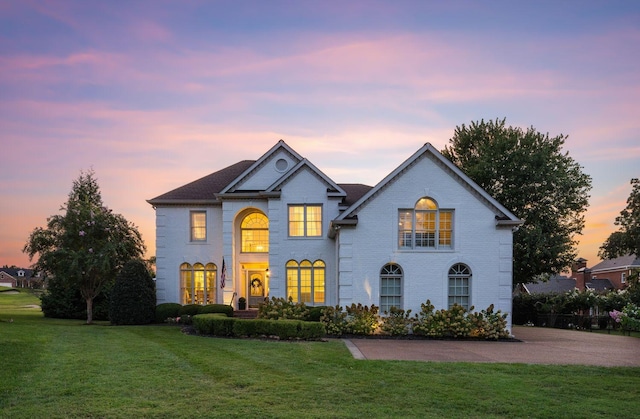 403 Butterfly Ct, Franklin, TN 37069 - view of front of house with brick siding and a lawn