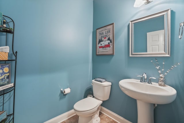 6740 Falls Ridge Ln, College Grove, TN 37046 - half bath with baseboards, toilet, and tile patterned floors